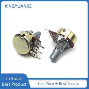 5PCS WH148  단일 3 핀 B5K B10K 증폭기 오디오 볼륨 전위차계 D 샤프트 길이 15MM