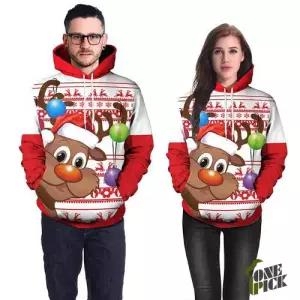 여친 추동 스웨터 후드 크리스마스 커플 사슴머리 OP3