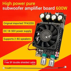 ZK-6001 DC18-50V 액티브 서브우퍼 순수 포스트 앰프 보드 로우 패스 필터 모노 600W 주파수 볼륨 조정 TPA