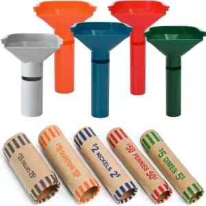 L LIKE 30 가지 모듬 프리폼 코인 포장지와 5 개의 분류기 튜브 색상 구분 적재가 용이함