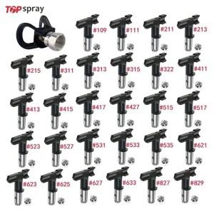 에어리스 페인트 스프레이 노즐용 팁 노즐 가역 427 413 623 829/625 블랙