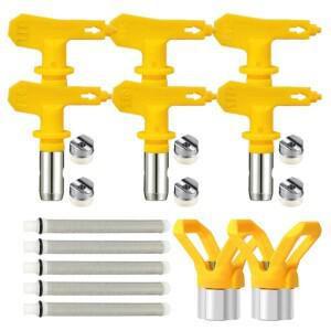 13개 스프레이 팁 팁 가드 노즐 시트 교체 및 에어리스 페인트 건용 건 필터