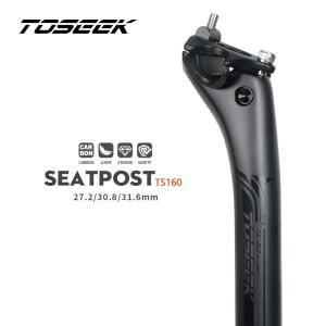 TOSEEK 카본 시트포스트 27.2/30.8/31.6mm 무광 블랙 MTB/로드 바이크 시트 길이 400mm 튜브 자전거 부품