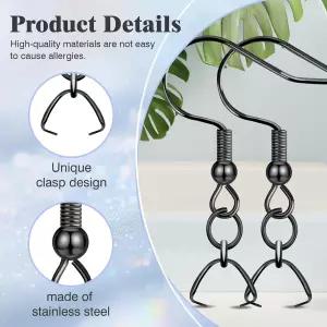 귀걸이 후크 50PCS/25쌍 스테인리스 이어 와이어 피쉬 저자극성 주얼리 소견 부품 DIY 제작