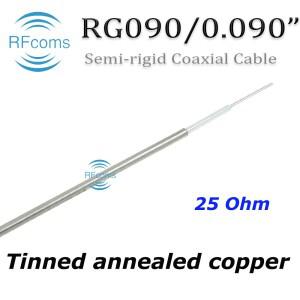 RFcoms 0.090 RG090 반강체 25옴 주석 도금 구리 튜브 RF 동축 케이블 1M 코일