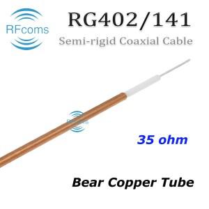 RFcoms 35옴 0.141인치 141-35 반강성 RG402 베어 구리 튜브 RF 동축 케이블 1M 코일