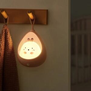 스마트 인간 감지 LED 야간 조명 USB 충전식 수면 침실 침대 옆 복도 데스크탑 장식 테이블 램프