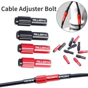 RISK 자전거 인라인 케이블 조절기 어댑터 MTB 조절식 나사 시프트 커넥터 브레이크 볼트 4mm 2개