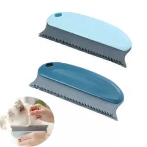 Nentment 2팩 반려동물 털 제거기 퍼즈 보풀 제거 도구 느슨한 스크레이퍼 브러시 그루밍 빗 청소기 고양이