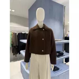 [ZOOC](하남점)니트 카라넥 부클 크롭 코트 Z254MSG002