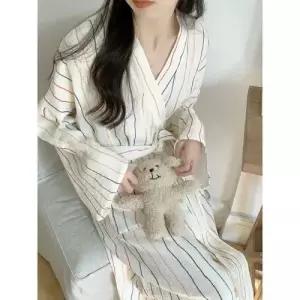 팽블몰 허리둘레 잠옷 잠옷세트 커플 컬러 가운 스트라이프 실내복 HO1