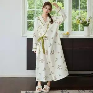 팽블몰 스커트 면 슬립 패드 잠옷미디엄 잠옷세트 긴팔 커플 자가용 HO1