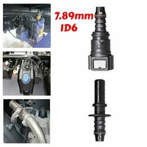 자동차 연료 라인 커플러 호스 7.89mm/ID6 직관 퀵 디스커넥트 릴리스 커넥터 고무 나일론 액세서리