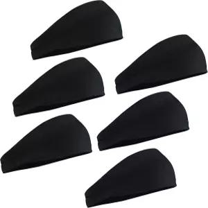남성용 스포츠 머리띠 6팩 여름 전용 경량 탄성 소프트 패브릭 미끄럼 방지 남성 헤어 밴드 워프 러닝