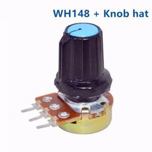 1세트 WH148 B1K B2K B5K 옴 3PinPower 증폭기 Rotentiometer 가변 저항기