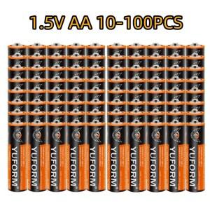 10-100개입 1.5V AA 일회용 알카라인 건전지 R6 LED 조명 장난감 MP3 카메라 플래시 면도기 CD 플레이어 무