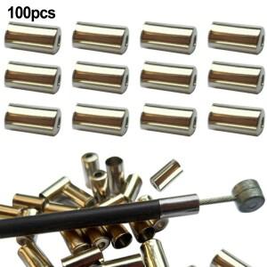 100pcs 자전거 브레이크 시프터 기어 케이블 엔드 캡 4mm/5mm 도로 변속기 와이어 팁 하우징 액세서리