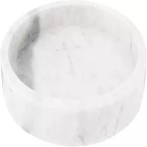 크리에이티브 협동 미니멀리스트 라운드 조각 대리석 트레이 또는 샤커트리 보드 화이트