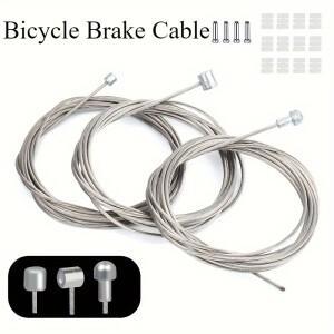 4pcs 자전거 브레이크 케이블 세트 2m 길이 스테인레스 스틸 시프트 와이어 MTB 도로 내부 엔드 캡
