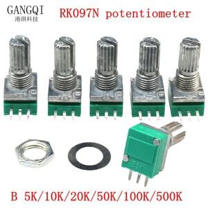 5Pcs 전위차계 산업용 스위치 RK097 3Pin B1K 5K 10K 20K 오디오 샤프트 15mm 증폭기 씰링