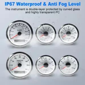 자동차 트럭 차량용 보트 마린용 GPS 속도계 타코미터 오일 압력 수온 볼트미터 연료 레벨 게이지 키트가