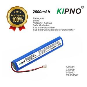 Velux SSL 태양광 롤러 셔터 모터용 10.8V 2600mAh 스마트 홈 배터리 (2개 클리퍼 포함 946933 호환)