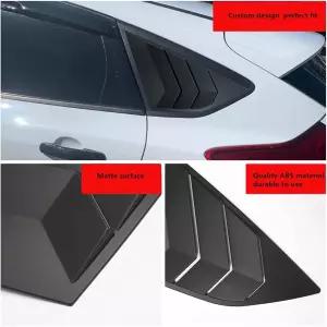 포드 포커스 ST RS MK3 해치백 액세서리에 호환되는 DLOVEG 리어 사이드 윈도우 루버 2012-2018 에어 벤트