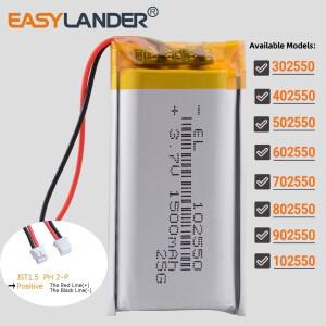 JST1.5 2P 3.7V 802550 1000mAh 리튬이온 폴리머 배터리 리포