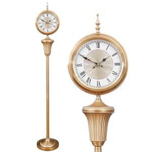 유럽풍 빈티지 스탠드 시계 디자인 로마 와치 유럽 고동 숫자판 실버 벽시계 로비 스탠딩