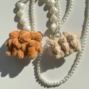 미니 빈티지 [자체제작] 베어래빗 폰홀더+스트랩set 스마트폰 케이스 휴대폰 거치대 크로스 넥스트랩