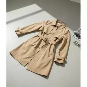 헤지스레이디스 25SS 스테디셀러트렌치베이지 싱글버튼 경량 하프 코트 WSCO5B201I2 1301585