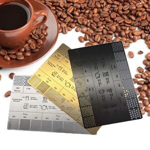 커피 파우더 연삭 두께 참조 비교 카드 그라인더 스케일 액세서리