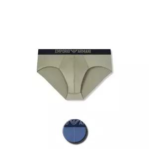 매장정품 EMPORIO ARMANI UNDERWEAR 엠포리오 아르마니 언더웨어 남성 로고 밴딩 글로시 브리프 삼각팬티 (