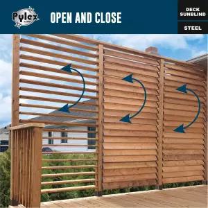 필렉스 덱 선블라인드 시스템 11060 루버스 브래킷 셔터 하드웨어 키트 최대 11개의 보드(48피트) - 블랙