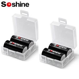 Soshine 3.7V 1000mAh 충전식 배터리 18350 리튬 이온 사이클 1000회 풀타임 1h