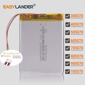 JST2.0mm 2Pin 3.7V 505070 2300mAh 리튬 이온 폴리머 배터리 505068
