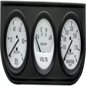 AUTO METER 2327 오토게이지 기계식 오일/볼트/수온 게이지 (블랙 콘솔 포함) 2.3125인치