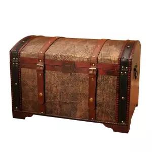 보물 상자 나무 복고풍 빈티지 보관함 보석함 자물쇠 잠금 케이스 수납 앤틱