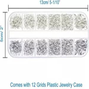 점프 링 플라이어로 보석 제작 용품을 위한 아네수스 링(1200개의 칙칙한 은색 및 밝은 은색)