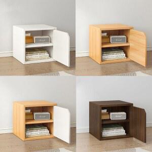 수납장 문있는 문있는책장 모듈책장 책장 원목 정사각형 보관 미니 거실장 적층형