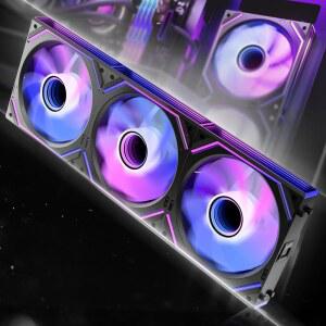 [미국배송] AsiaHorse Dawn Pro 120mm 케이스 팬 ARGB PWM 1850RPM / 68CFM 공기 흐름 순방향 및 역방향 블레이드 디자인 저소음 정밀 HDB 베어링 고성능 유닛 PC 팬 모듈식 데이지 체인