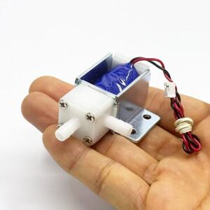 호환상품 미니 소형 전자 솔레노이드 워터 밸브 DC 12V-24V 상시개방형 물 공기  제어 유축기 (투명 파이프