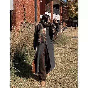 공구우먼 제작 모더닛 루즈핏 싱글 롱 코트 84978 빅사이즈 여성의류