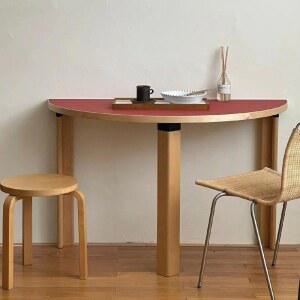 사 매장 화이트 디자인필링 원형 세미 의자 회전판 식탁 테이블 화이트상판