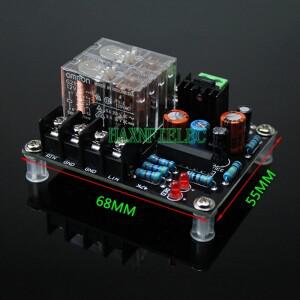 UPC1237 스테레오 스피커 보호 보드 듀얼 Omronn 릴레이 지연 AC 12V-18V