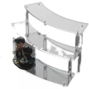 곡선 전시대 아크릴 계단식 3단 매장 진열용품 거치대 모형 절곡 투명 쇼케이스