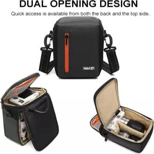 스바틴 미러리스 카메라 가방 듀얼 오프닝 충격 방지 슬링 렌즈 큐브 케이스 캐논 소니 후지 파나소닉