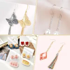 저자극 귀걸이 제작 키트 후크가 포함된 모다크래프트 2000Pcs 용품 소견 등 핀 점프 링으로 보석