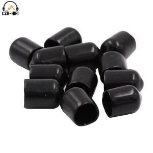 12pcs 실리콘 RCA 커넥터 잭 보호기 커버 TV 앰프 스피커 CD 플레이어 용 방진 캡