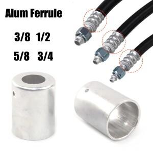 알루미늄 페룰 파이프 조인트 피팅 슬리브 16mm 20mm 구멍 직경. 자동차 A/C 호스 크림프 R12 R134a 40개